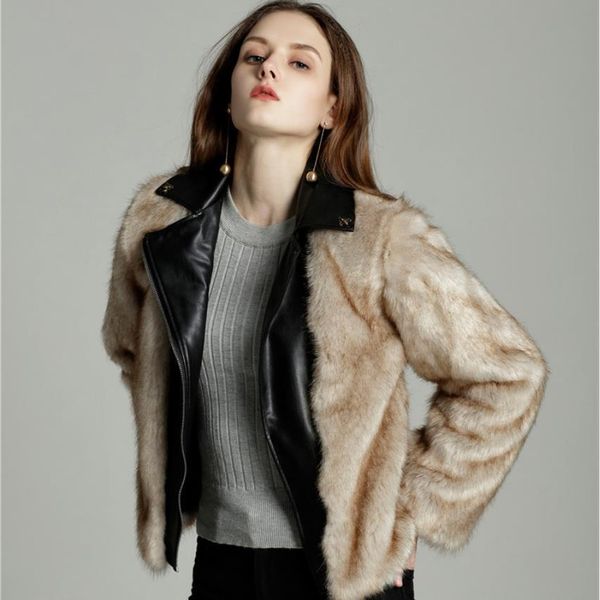 pu leather stitching faux fox fur coat winter new fashion brand female great quality fur jacket faux coats wq812 dropship, Black
pu leather stitching faux fox fur coat winter new fashion brand female great quality fur jacket faux coats wq812 dropship, Black