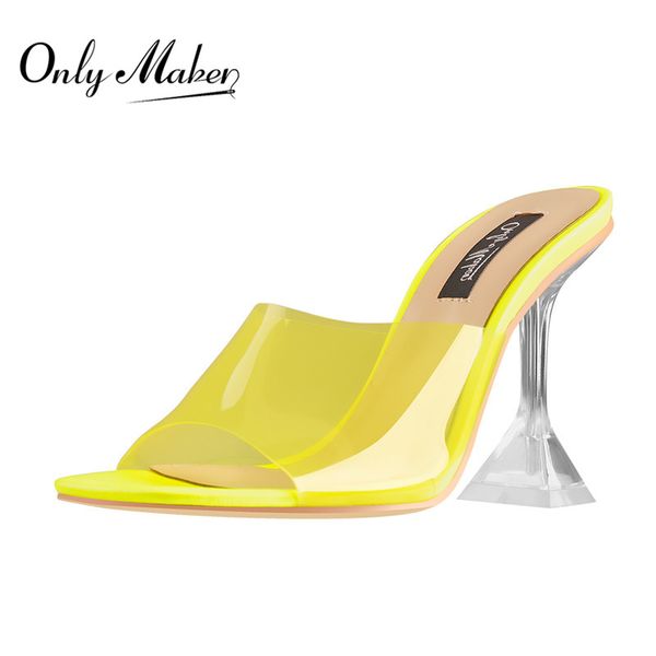 onlymaker peep toe yellow transparent tapered heels mules spike heels pvc sandals for summer plus size us5~us15, Black
onlymaker peep toe yellow transparent tapered heels mules spike heels pvc sandals for summer plus size us5~us15, Black