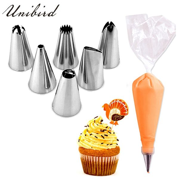 baking & pastry tools unibird 8pcs/set stainless steel icing piping nozzles cream tip bag diy cake birthday decoration tool for kids bakewar
baking & pastry tools unibird 8pcs/set stainless steel icing piping nozzles cream tip bag diy cake birthday decoration tool for kids bakewar