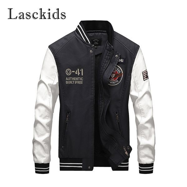lasckids men's baseball jacket pu leather embroidered college fleece casual men jacket windbraker coat 2019 veste homme, Black;brown
lasckids men's baseball jacket pu leather embroidered college fleece casual men jacket windbraker coat 2019 veste homme, Black;brown