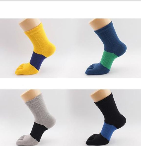 brearhable mens designer socks summer spring sports compression socks soft males five toe socks clothing, Black