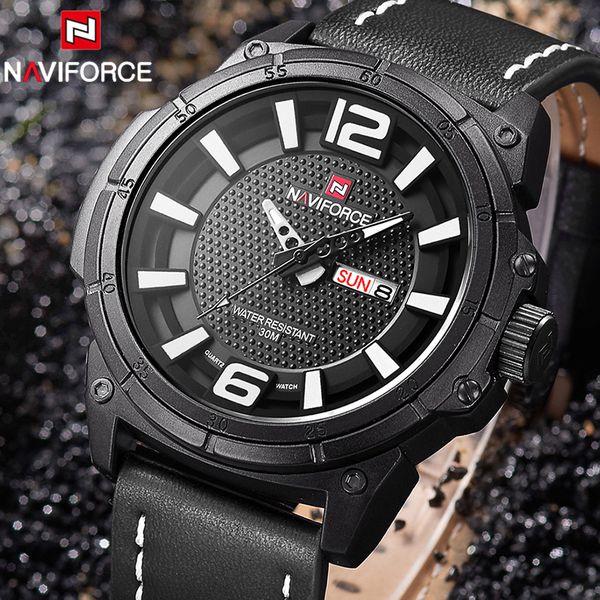 naviforce men's watches sport quartz watch leather strap clock men waterproof wristwatch relogio masculino 9066, Slivery;brown
naviforce men's watches sport quartz watch leather strap clock men waterproof wristwatch relogio masculino 9066, Slivery;brown