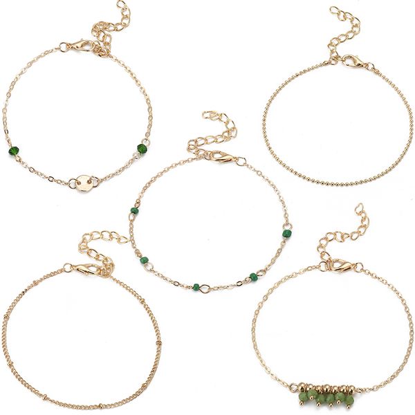 charm bracelets vekno 5pcs/set fashion crystal bead chain link bracelet for women girls bohemia wrap layer bangles gold jewelry, Golden;silver
charm bracelets vekno 5pcs/set fashion crystal bead chain link bracelet for women girls bohemia wrap layer bangles gold jewelry, Golden;silver