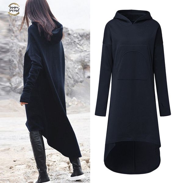 solid winter long sweatshirt dress women casual hooded long sleeve pockets fleece loose pullover vestido designer clothes, Black;gray
solid winter long sweatshirt dress women casual hooded long sleeve pockets fleece loose pullover vestido designer clothes, Black;gray