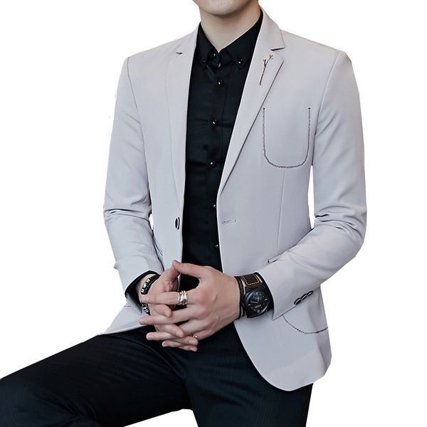 men's suits & blazers quality solid color blazer casual wedding suit jacket fashion male slim business office one button m-5xl, White;black
men's suits & blazers quality solid color blazer casual wedding suit jacket fashion male slim business office one button m-5xl, White;black
