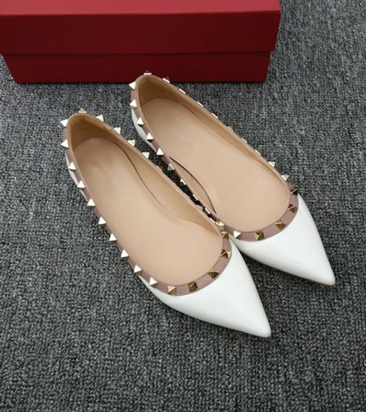 sell women matte leather pointed toe rivet shoes loafers brand design rock studded valentine woman flats, Black
sell women matte leather pointed toe rivet shoes loafers brand design rock studded valentine woman flats, Black
