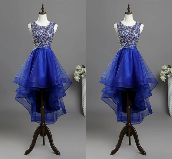 fashion royal blue hi lo cocktail prom dress jewel neck ruffles crystal beaded sequins tulle designer homecoming party dress cheap, Black
fashion royal blue hi lo cocktail prom dress jewel neck ruffles crystal beaded sequins tulle designer homecoming party dress cheap, Black