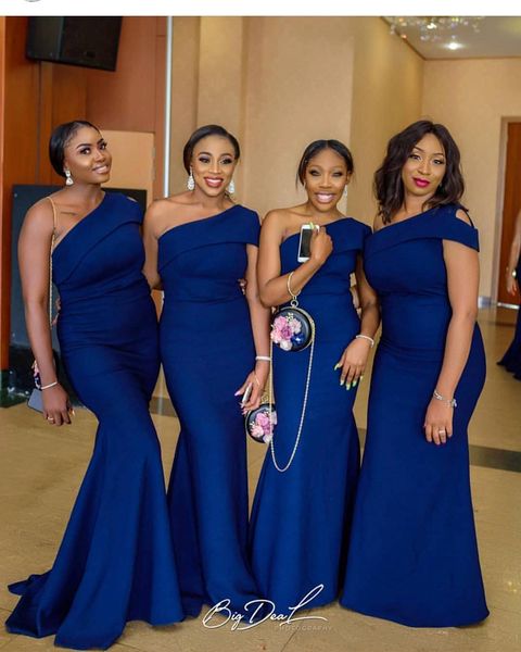navy blue new mermaid bridesmaid dresses one shoulder long sweep train wedding party gowns formal gowns maid of honor dress, White;pink
navy blue new mermaid bridesmaid dresses one shoulder long sweep train wedding party gowns formal gowns maid of honor dress, White;pink