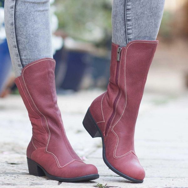 women boots mid-boots winter boots new female pointed toe pu leather lady zipper low heel solid color leather women, Black
women boots mid-boots winter boots new female pointed toe pu leather lady zipper low heel solid color leather women, Black