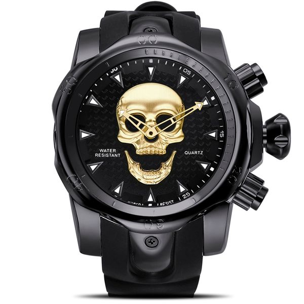 steampunk big dial skull watch men 3d rotating sport silicone strap gold black for man fashion clock gift relogio masculino, Slivery;brown
steampunk big dial skull watch men 3d rotating sport silicone strap gold black for man fashion clock gift relogio masculino, Slivery;brown