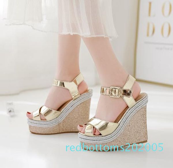 heels white gold cross strap wedge shoes platform high heels fashion luxury designer women shoes size 35 to 40 05r, Black
heels white gold cross strap wedge shoes platform high heels fashion luxury designer women shoes size 35 to 40 05r, Black