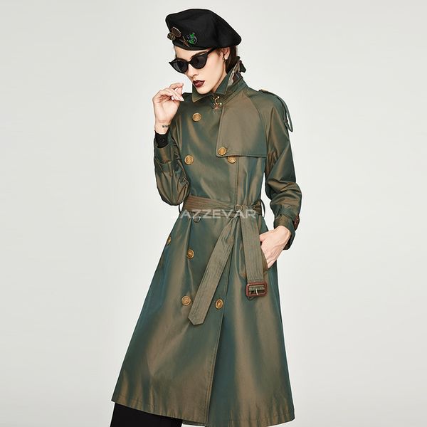 autumn 2019 new women's double-breasted extended trench coat women's coat chameleon trench women, Tan;black
autumn 2019 new women's double-breasted extended trench coat women's coat chameleon trench women, Tan;black
