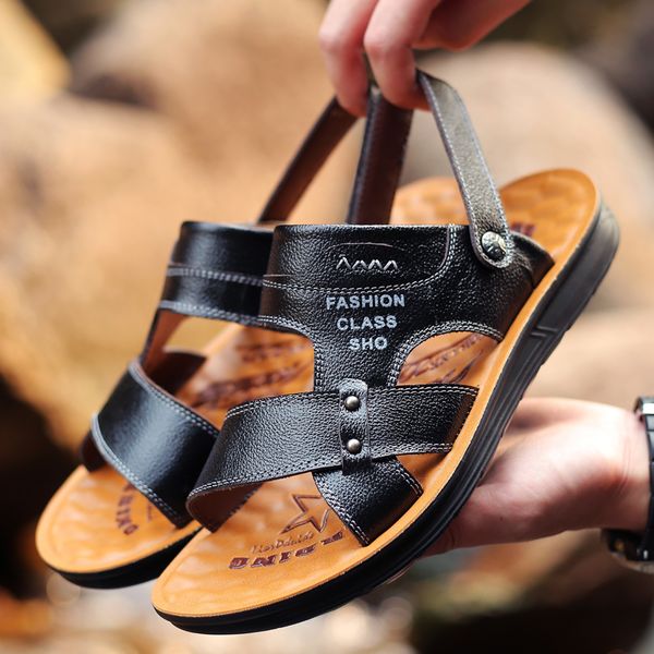 sandals yomior men shoes real leather vintage outdoor work casual summer beach platform slippers flip flop flats, Black
sandals yomior men shoes real leather vintage outdoor work casual summer beach platform slippers flip flop flats, Black