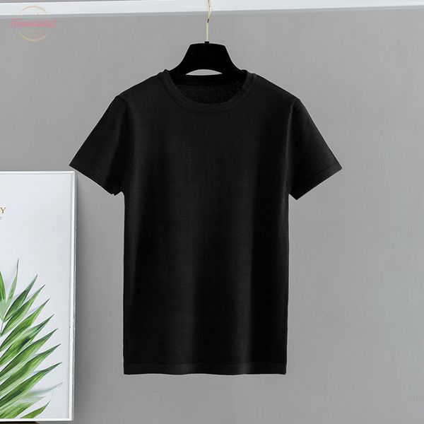 basic cotton summer t shirt women knitted short sleeves tee shirt high elasticity breathable o neck female tshirt, White
basic cotton summer t shirt women knitted short sleeves tee shirt high elasticity breathable o neck female tshirt, White