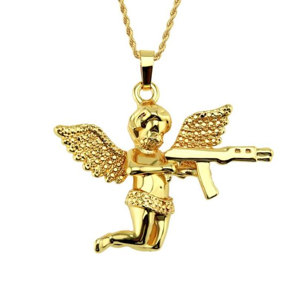 hip hop angel holding gun pendant necklaces for men women luxury designer mens pendants gold silver chain necklace jewelry gift
hip hop angel holding gun pendant necklaces for men women luxury designer mens pendants gold silver chain necklace jewelry gift