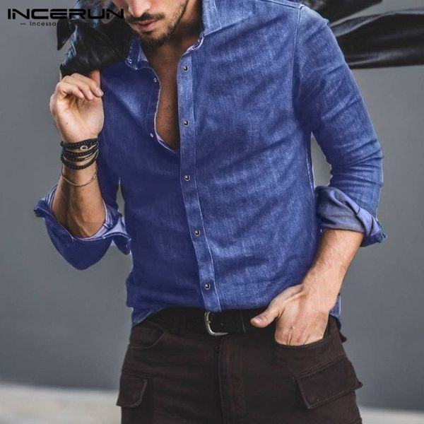 incerun fashion denim shirt men lapel long sleeve 2019 solid color button business leisure brand dress shirts camisa s-5xl, White;black
incerun fashion denim shirt men lapel long sleeve 2019 solid color button business leisure brand dress shirts camisa s-5xl, White;black