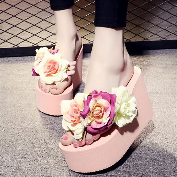 women's shoes soild wedge platform flip flops woman shoes 2018 summer high heels beach sandals ladies thick high, Black
women's shoes soild wedge platform flip flops woman shoes 2018 summer high heels beach sandals ladies thick high, Black