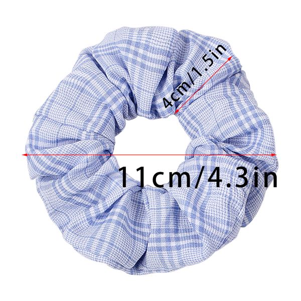 scrunchie stretch headband scrunchies women elastic head hair bands ties girls grid ponytail holders hairband accessories 20pcs 1014c, Slivery;white