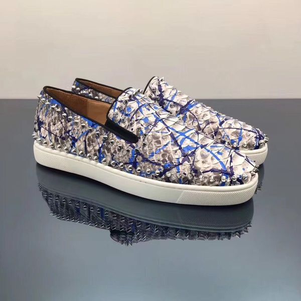 blue python leather with graffiti round toe red bottom oxfords men pik boat spikes flat evening perfect gentleman loafers brand party dress, Black
blue python leather with graffiti round toe red bottom oxfords men pik boat spikes flat evening perfect gentleman loafers brand party dress, Black