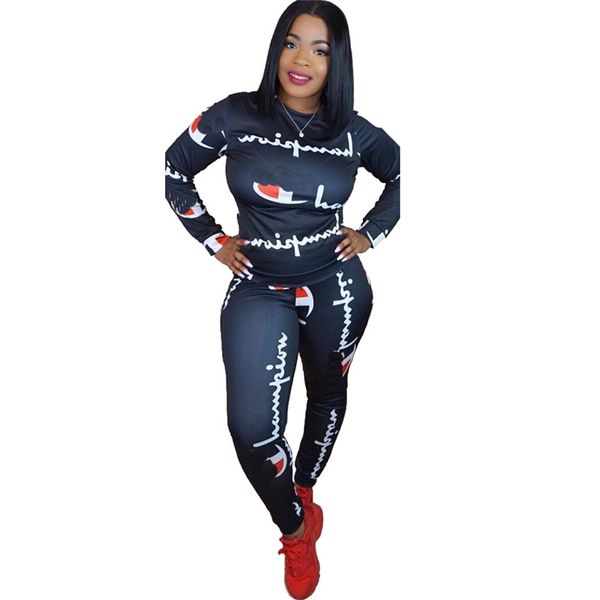 women champions letter tracksuit long sleeve pullover t shirt + pants leggings 2pcs joggers set outfits sportswear cotton clothing suit, White
women champions letter tracksuit long sleeve pullover t shirt + pants leggings 2pcs joggers set outfits sportswear cotton clothing suit, White
