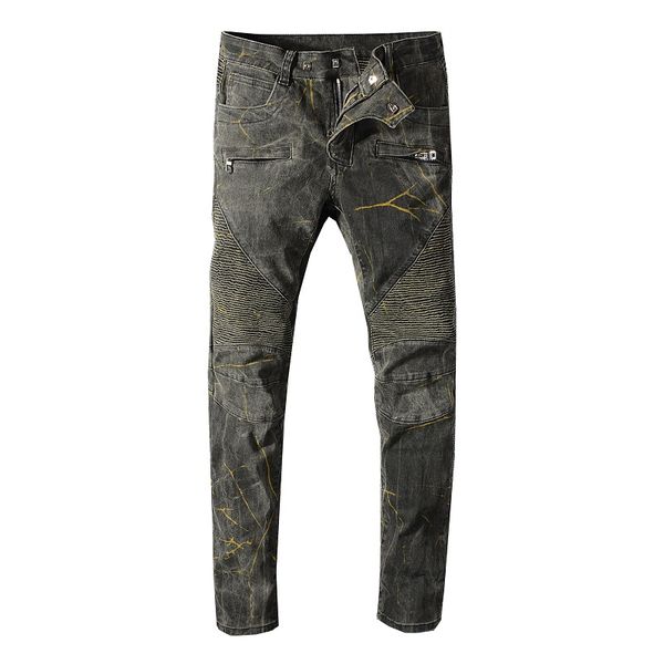 luxury men's jean distressed ripped biker jeans slim fit motorcycle biker denim for men fashion designer hip hop mens jeans good qualit, Blue
luxury men's jean distressed ripped biker jeans slim fit motorcycle biker denim for men fashion designer hip hop mens jeans good qualit, Blue