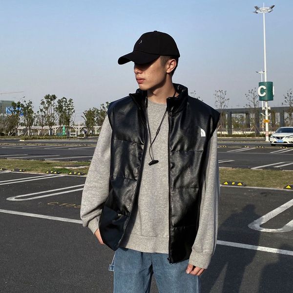the north mens vest american face designer down vest luxury pu leather down cotton winter vest fashion mens womens down jacket, Black;white
the north mens vest american face designer down vest luxury pu leather down cotton winter vest fashion mens womens down jacket, Black;white