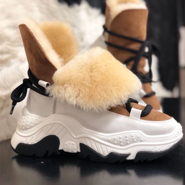 genuine leather women snow boots winter platform shoes ankle boots for women non-slip keep warm wool women's sneakers, Black
genuine leather women snow boots winter platform shoes ankle boots for women non-slip keep warm wool women's sneakers, Black