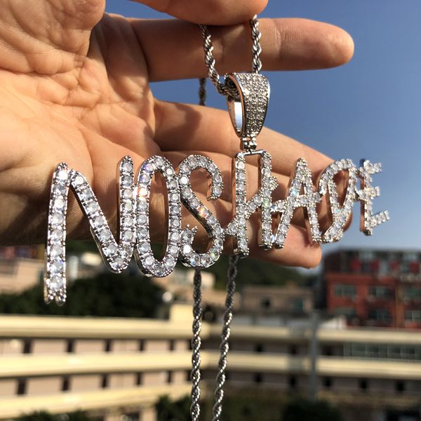 gold silver colors bling cz diamond letter custom name necklace for women men with 24inch rope chain
gold silver colors bling cz diamond letter custom name necklace for women men with 24inch rope chain