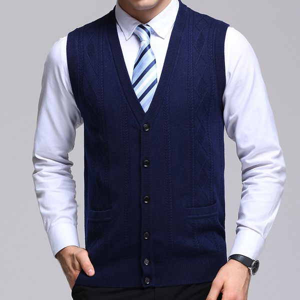 autumn winter fashion brand clothing men wool solid sleeveless cardigan sweater male v-neck cashmere knitted slim fit vest men, White;black
autumn winter fashion brand clothing men wool solid sleeveless cardigan sweater male v-neck cashmere knitted slim fit vest men, White;black