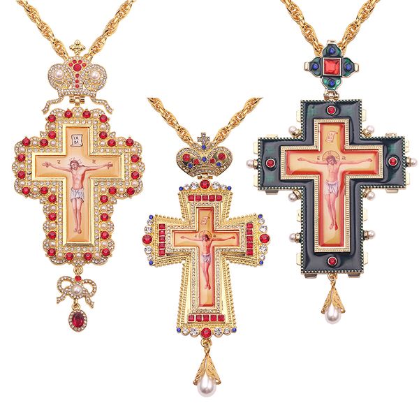 jesus cross pectoral pendants orthodox church crucifix religious icon byzantine art orthodox tradition holy cross for priests, Silver
jesus cross pectoral pendants orthodox church crucifix religious icon byzantine art orthodox tradition holy cross for priests, Silver