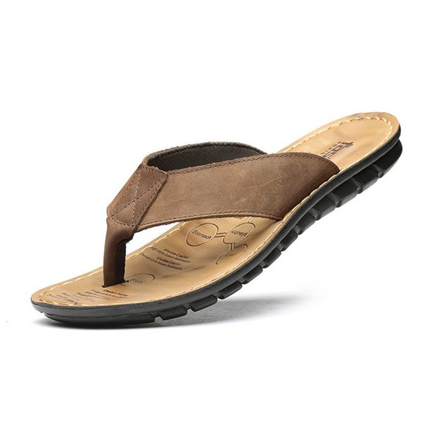 brand nice summer men flip flops casual men shoes genuine leather slippers summer fashion handmade beach flip flops, Black
brand nice summer men flip flops casual men shoes genuine leather slippers summer fashion handmade beach flip flops, Black