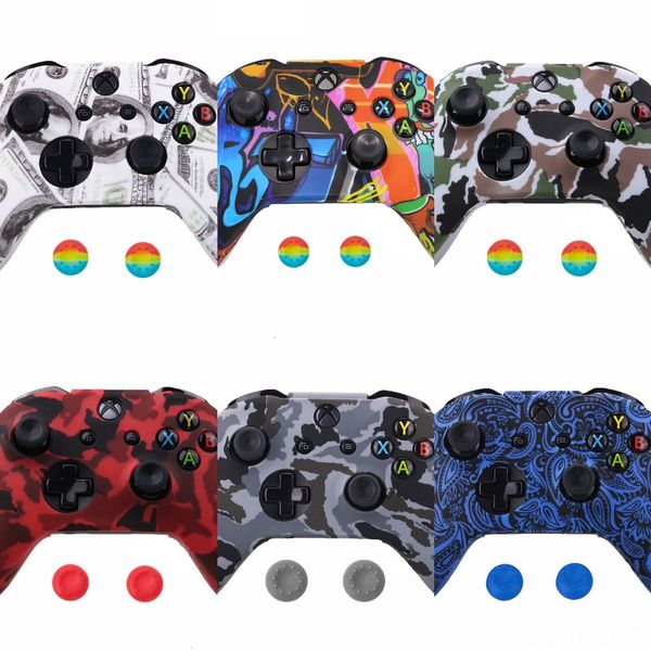 jzxu8 camouflage silicone protective skin protector & thumb stick grip caps for xbox joystick controller one case green black cover
jzxu8 camouflage silicone protective skin protector & thumb stick grip caps for xbox joystick controller one case green black cover