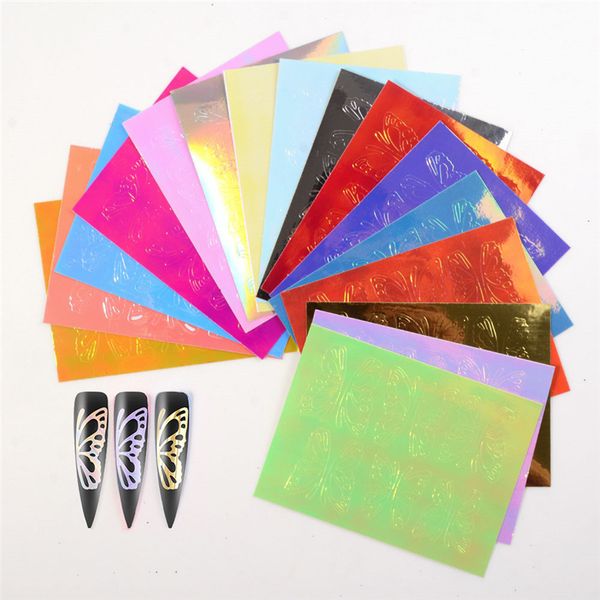 new butterfly wings nails holographic nail decal stickers 3d self adhesive laser fluorescent nail art stickers manicure tools, Black
new butterfly wings nails holographic nail decal stickers 3d self adhesive laser fluorescent nail art stickers manicure tools, Black