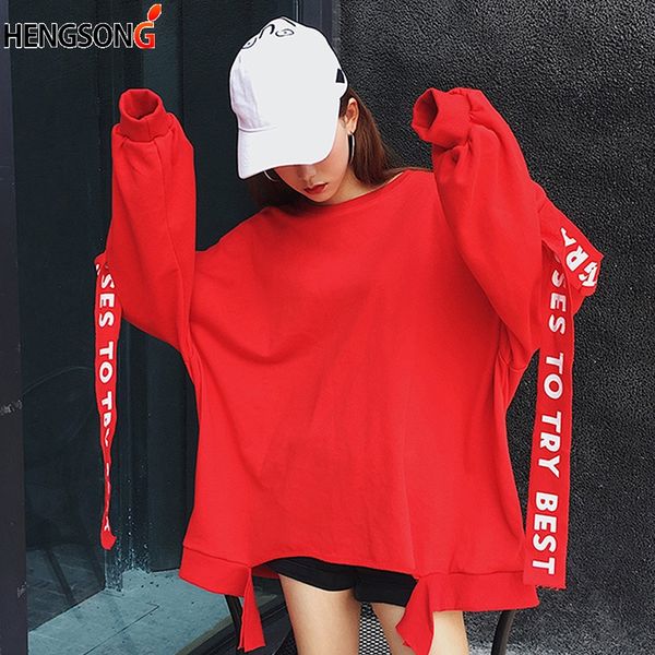 2018 autumn women sports hoody hip hop skateboarding hoodies loose casual letters straps sleeve sportswear tracksuit, White;black
2018 autumn women sports hoody hip hop skateboarding hoodies loose casual letters straps sleeve sportswear tracksuit, White;black
