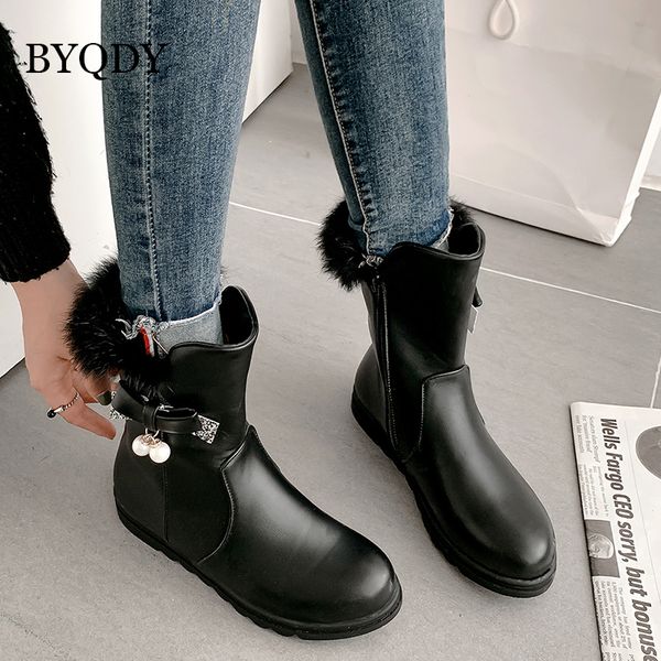 byqdy elegant women snow boots wedges heel round toe winter ankle boots with butterfly-knot warm fur inside ladies girls, Black
byqdy elegant women snow boots wedges heel round toe winter ankle boots with butterfly-knot warm fur inside ladies girls, Black