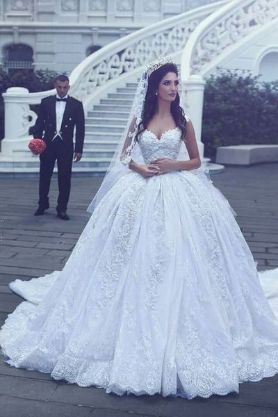 magic embroidery floral lace princes wedding dresses royal train 2020 sweetheart applique straps ruched saudi arabic bridal gowns wedding, White
magic embroidery floral lace princes wedding dresses royal train 2020 sweetheart applique straps ruched saudi arabic bridal gowns wedding, White