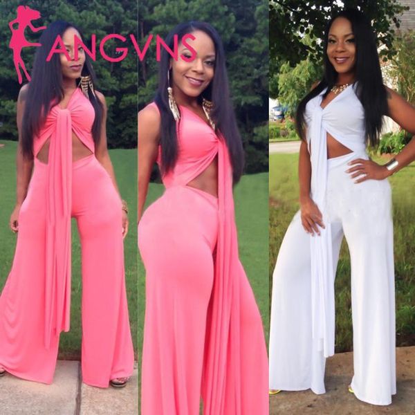 women summer jumpsuits v-neck sleeveless wide leg solid high waist long jumpsuit female casual rompers, Black;white
women summer jumpsuits v-neck sleeveless wide leg solid high waist long jumpsuit female casual rompers, Black;white