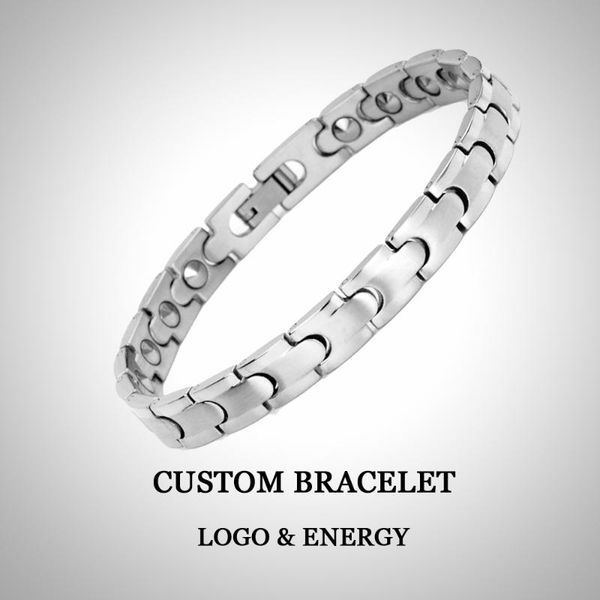 personalized custom logo germanium 99.99% stainless steel classic men and women non-allergic non-fading bracelet, Golden;silver
personalized custom logo germanium 99.99% stainless steel classic men and women non-allergic non-fading bracelet, Golden;silver