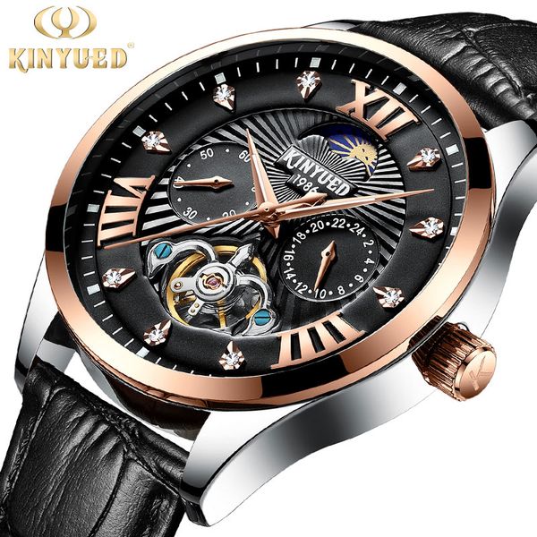 kinyued new steel watches men automatic mechanical watch male business waterproof watch moon phase 24-hour display, Slivery;brown
kinyued new steel watches men automatic mechanical watch male business waterproof watch moon phase 24-hour display, Slivery;brown