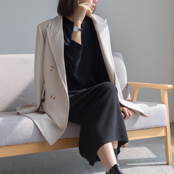 solid color long fund loose coat will lapel two grain sag suit 2019 35;md059143 -03, Tan;black
solid color long fund loose coat will lapel two grain sag suit 2019 35;md059143 -03, Tan;black