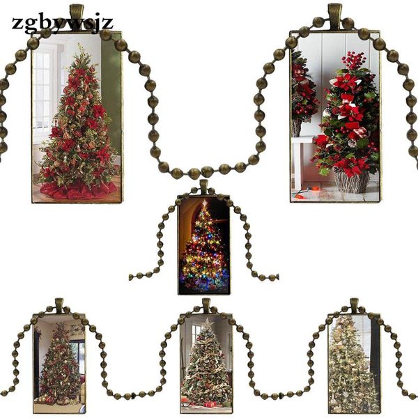 for women beauty christmas tree steel color glass cabochon with rectangle shaped pendant choker friendship necklace, Silver
for women beauty christmas tree steel color glass cabochon with rectangle shaped pendant choker friendship necklace, Silver