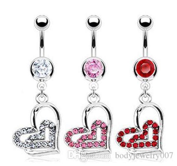 d0679 ( 3 colors ) nice heart navel button ring retail selling navel rings body piercing jewelry dangle accessories fashion charm 10pcs, Silver
d0679 ( 3 colors ) nice heart navel button ring retail selling navel rings body piercing jewelry dangle accessories fashion charm 10pcs, Silver