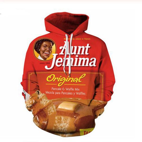 wholesale-new fashion cool sweatshirt hoodies 3d print mens womens casual aunt jemima style streetwear clothes xlr0120, Black
wholesale-new fashion cool sweatshirt hoodies 3d print mens womens casual aunt jemima style streetwear clothes xlr0120, Black