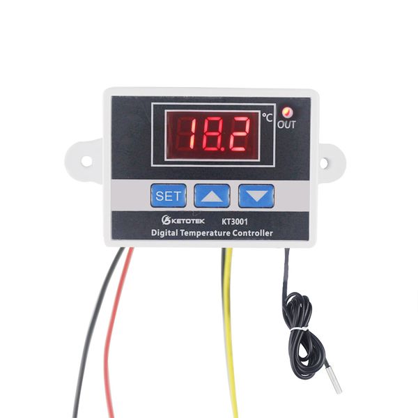 Image of KT3001 Digital Thermostat Temperature Controller AC 220V 10A -50-110C Microcomputer Thermostat Regulator for Incubator with NTC Sensor