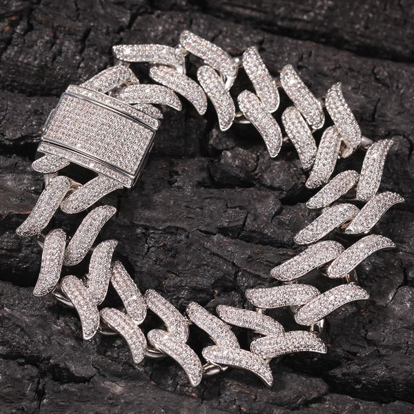 16mm 20mm personalized gold bling diamond mens cuban link chain thorn bracelet iced out cubic zirconia curb chains bijoux jewelry for men, Black
16mm 20mm personalized gold bling diamond mens cuban link chain thorn bracelet iced out cubic zirconia curb chains bijoux jewelry for men, Black