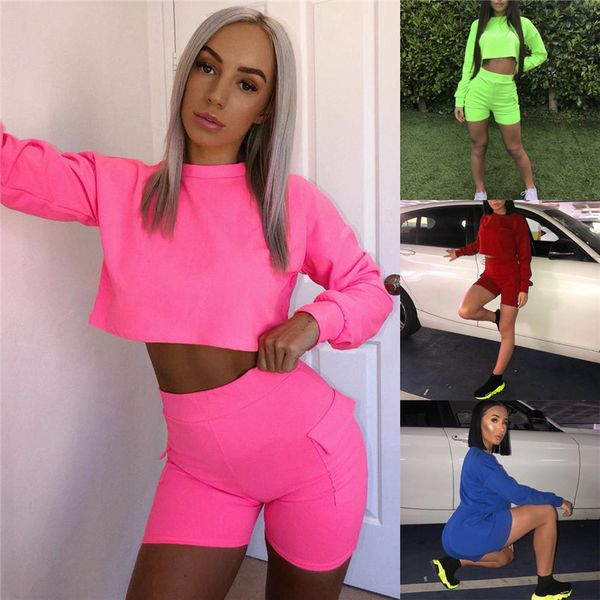 hirigin women 2pcs outfits set long sleeve t-shirt sweatshirt crop high waist pockets shorts pants casual jumpsuit tracksuit, White;red
hirigin women 2pcs outfits set long sleeve t-shirt sweatshirt crop high waist pockets shorts pants casual jumpsuit tracksuit, White;red