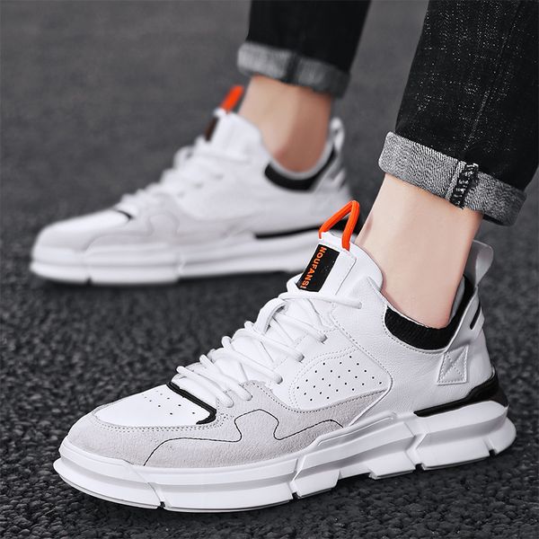 sneakers men genuine leather casual shoes men thick bottom fashion lace up tenis masculino adulto outdoor sneakers shoes, Black
sneakers men genuine leather casual shoes men thick bottom fashion lace up tenis masculino adulto outdoor sneakers shoes, Black