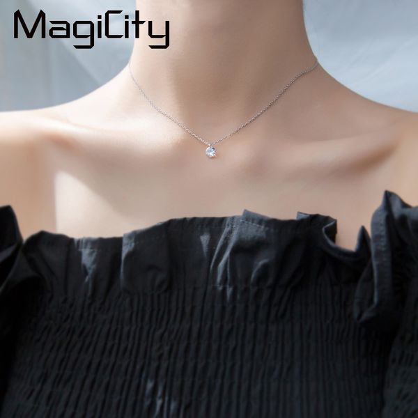 magicity delicate 6mm round cut clear cubic zirconia pendant for women 925 sterling silver link chian choker necklace girls, Golden;silver
magicity delicate 6mm round cut clear cubic zirconia pendant for women 925 sterling silver link chian choker necklace girls, Golden;silver