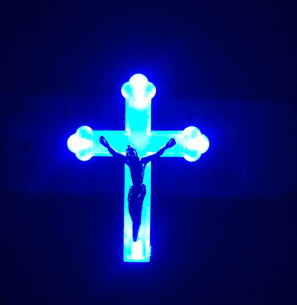 

christian jesus figurine peace godfather crucifix cross decoration high-end gift lamb of god 2 color gradient of led lamp