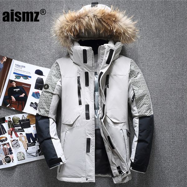 aismz winter big genuine fur hooded duck down jackets men warm down coats male casual winter outerwer parkas, Black
aismz winter big genuine fur hooded duck down jackets men warm down coats male casual winter outerwer parkas, Black